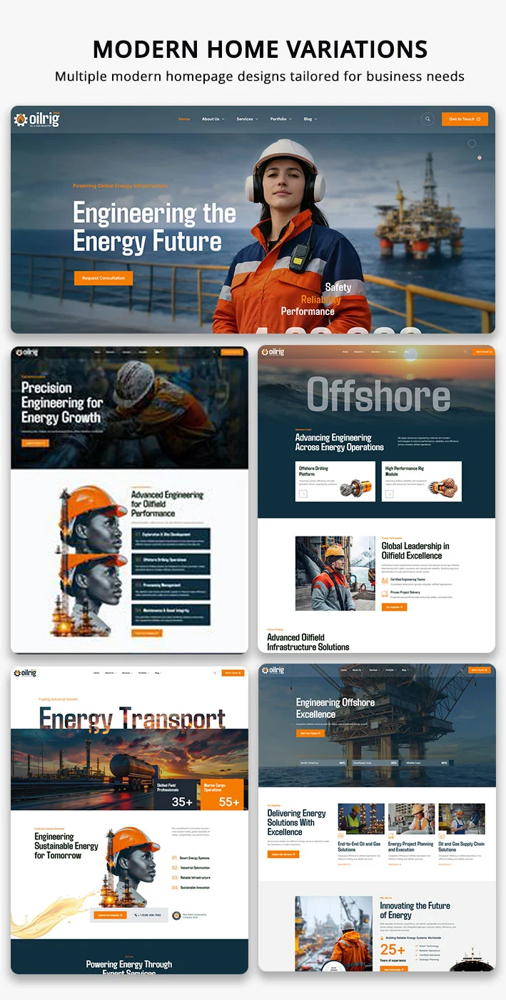 Oil & Gas WordPress Theme Demos