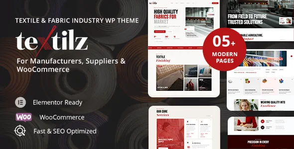 Textile & Fabric Industry WordPress Theme – Textilz