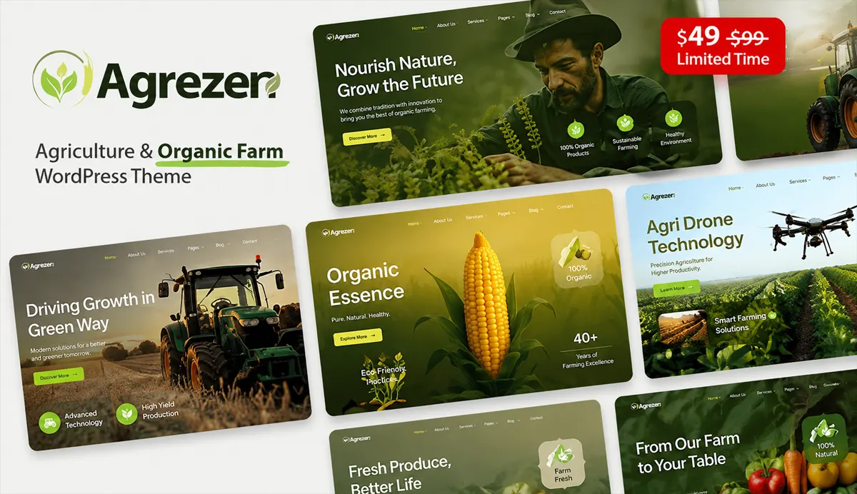Agriculture & Organic Farm WordPress Theme – Agrezen