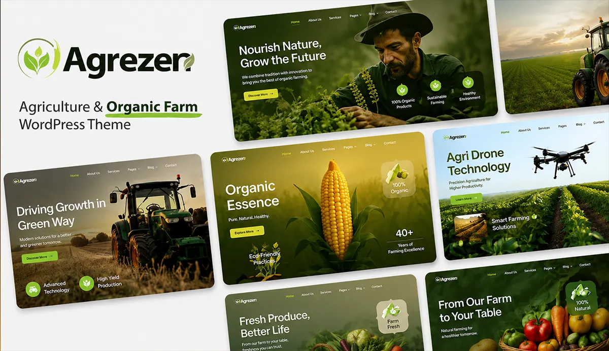 Agriculture & Organic Farm WordPress Theme – Agrezen