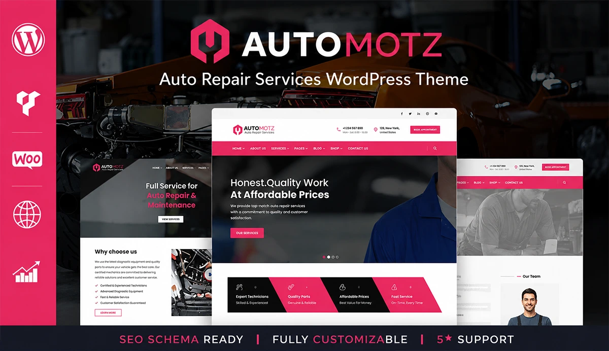 Auto Repair Services WordPress Theme – Automotz