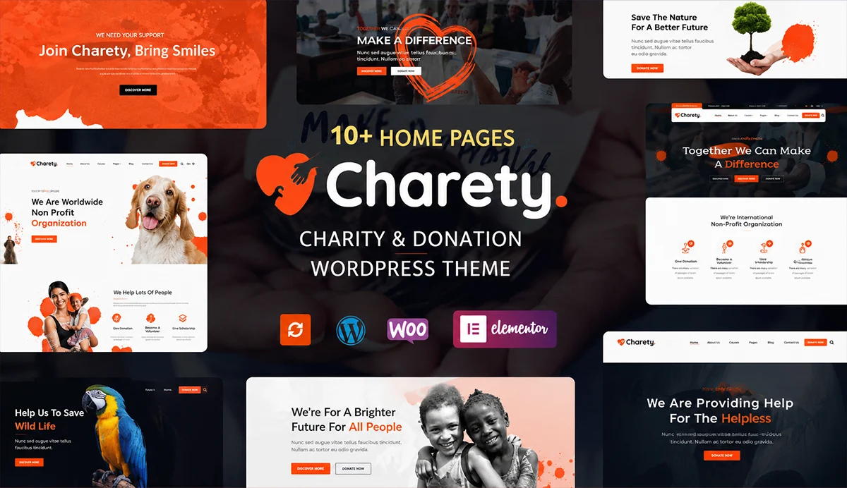 Charity & Donation WordPress Theme – Charety