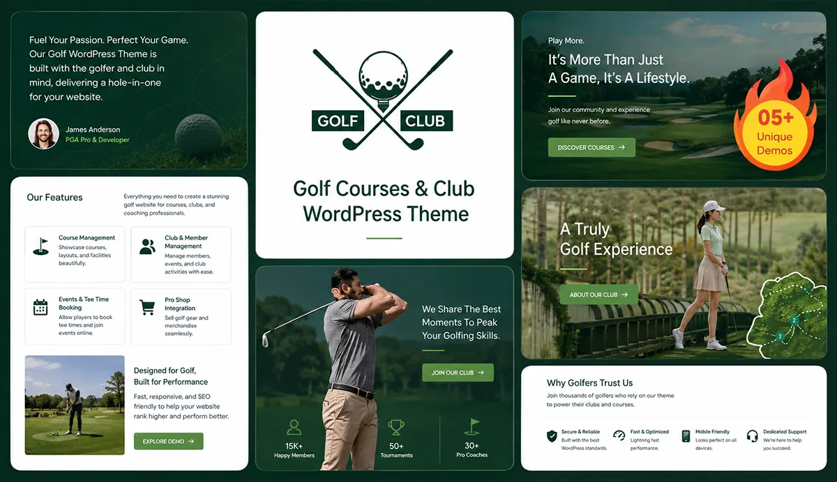 Golf Course and Club WordPress Theme – Colf