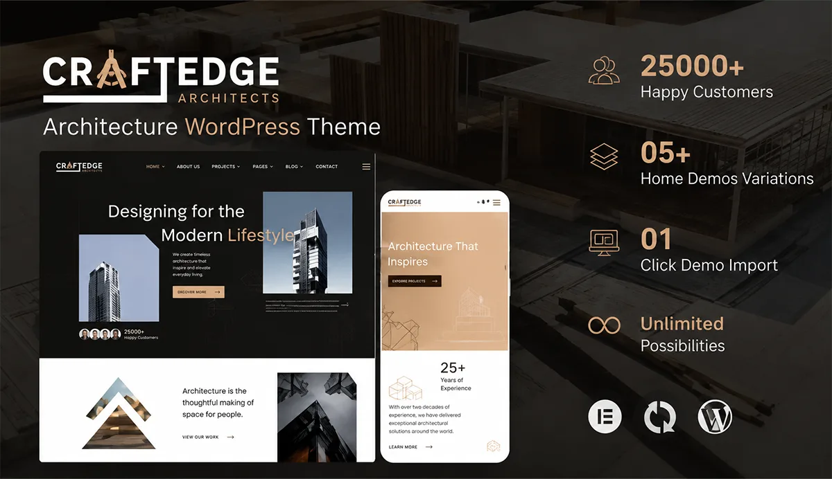 Architecture WordPress Theme – CraftEdge