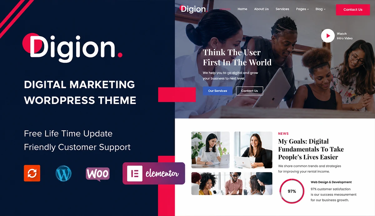 Online Digital Marketing WordPress Theme- Digion
