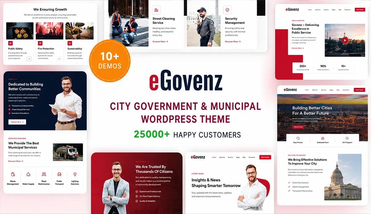 City Government & Municipal WordPress Theme – eGovenz