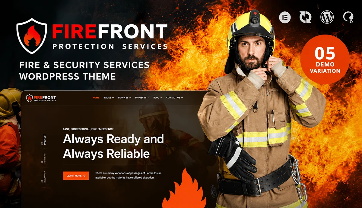 Fire & Security Services WordPress Theme – Firefront