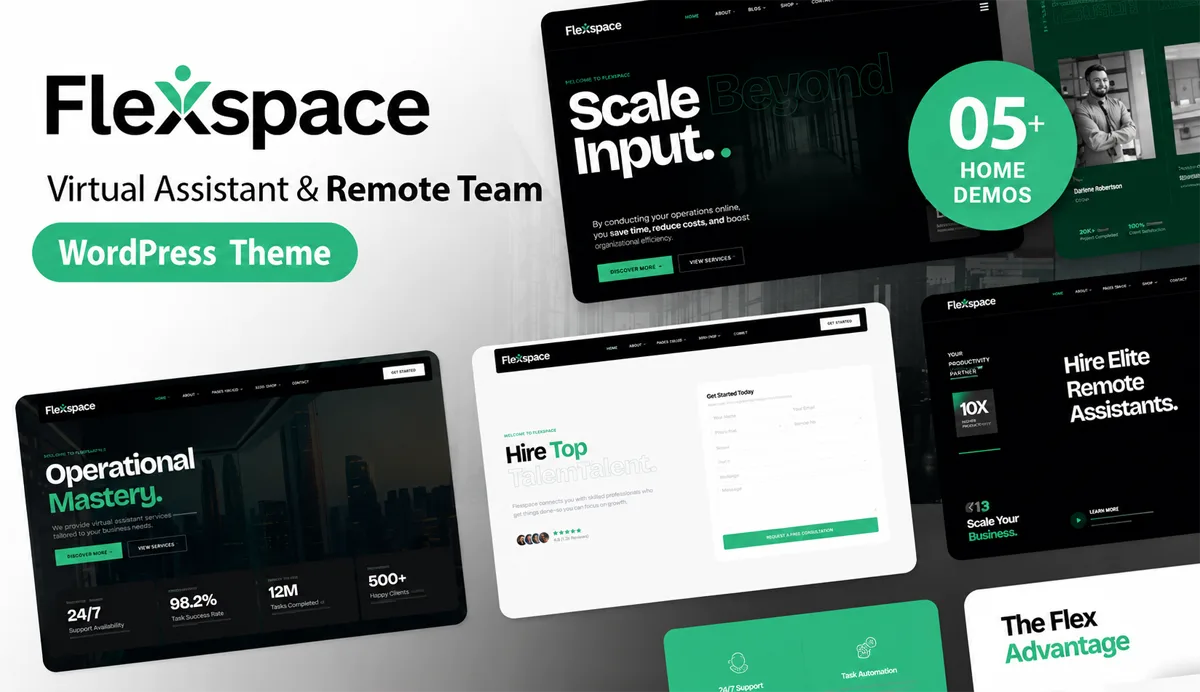 Virtual Assistant & Business Consulting WordPress Theme – Flexspace