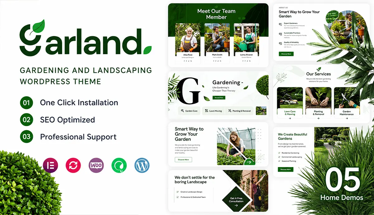 Gardening and Landscaping WordPress Theme – Garland