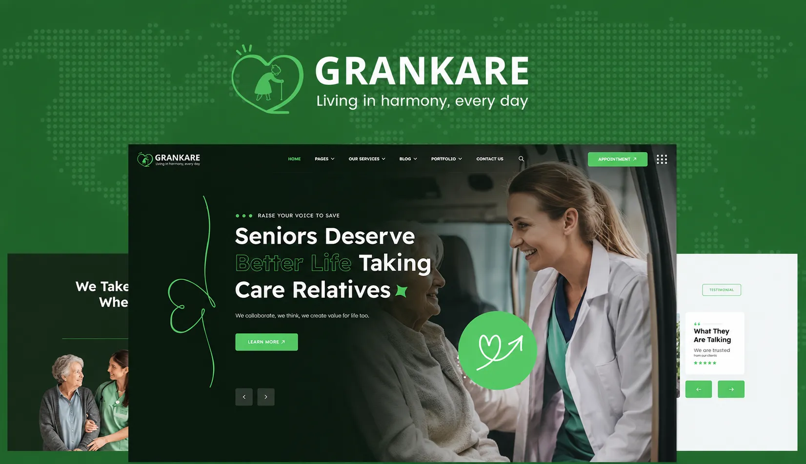 Senior Care WordPress Theme – Grankare