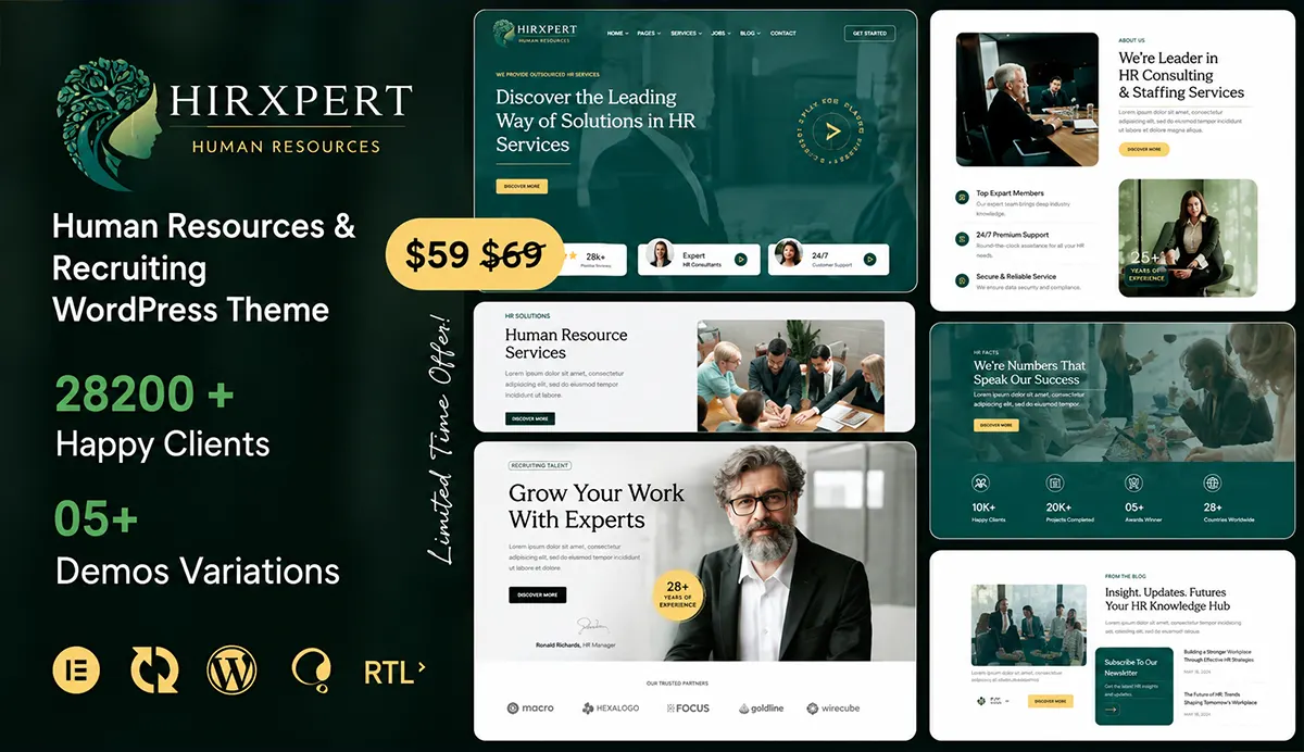 Human Resources & Recruiting WordPress Theme – Hirxpert