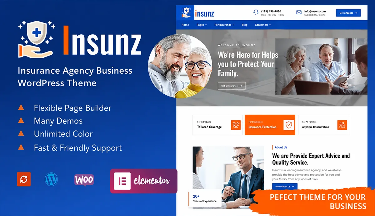 Insunz – Insurance Agency WordPress Theme