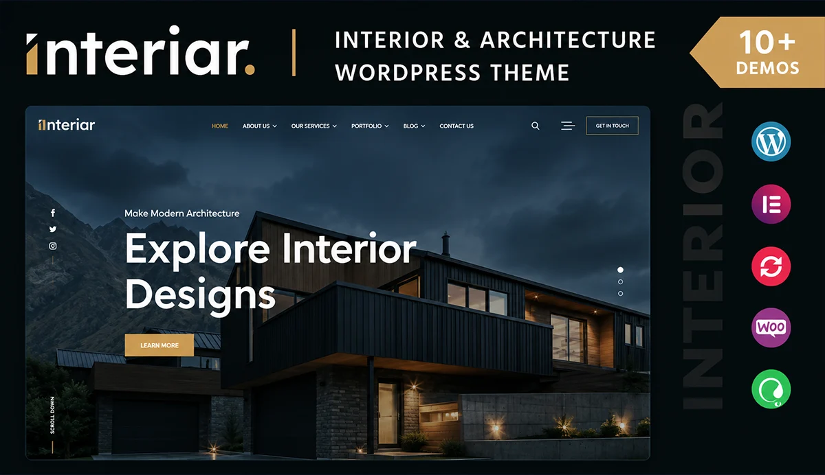 Interior & Architectural WordPress Theme – Interiar