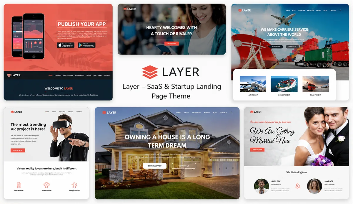 SaaS & Startup Landing Page WordPress Theme – Layer