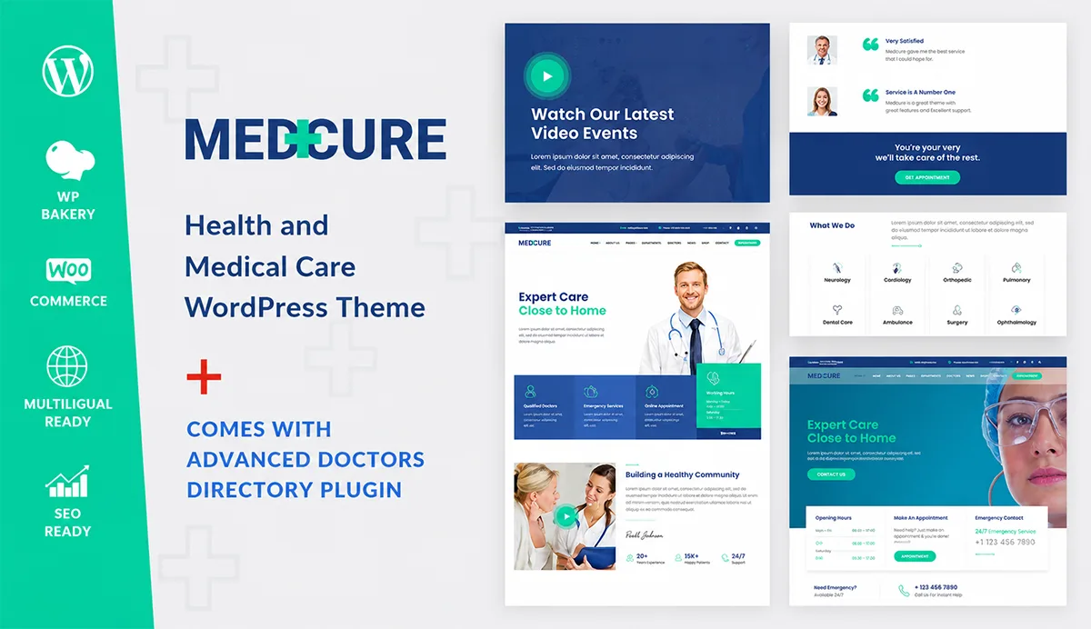 Health and Medical Care WordPress Theme – Medcure