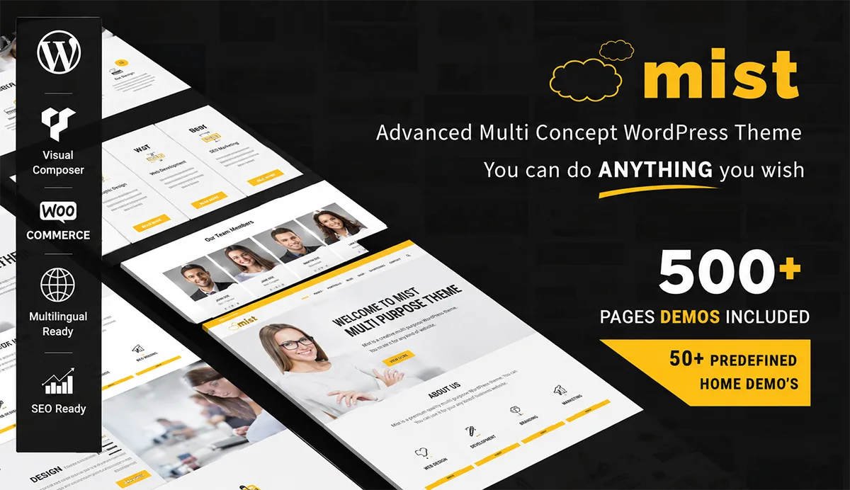 Multi-Concept & Creative WordPress Theme – Mist