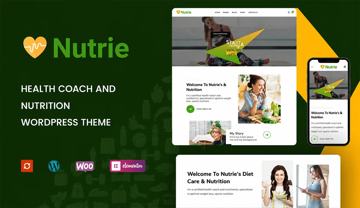Nutrie – Health Coach and Nutrition WordPress Theme