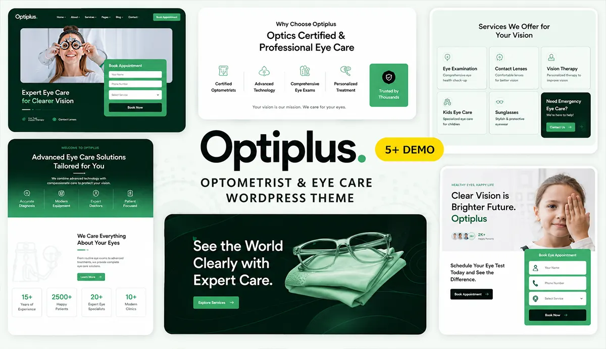 Optometrist & Eye Care WordPress Themes – Optiplus