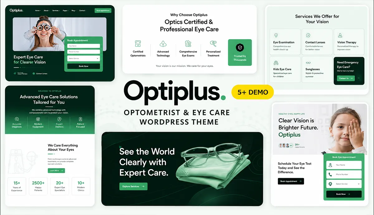 Optometrist & Eye Care WordPress Themes – Optiplus