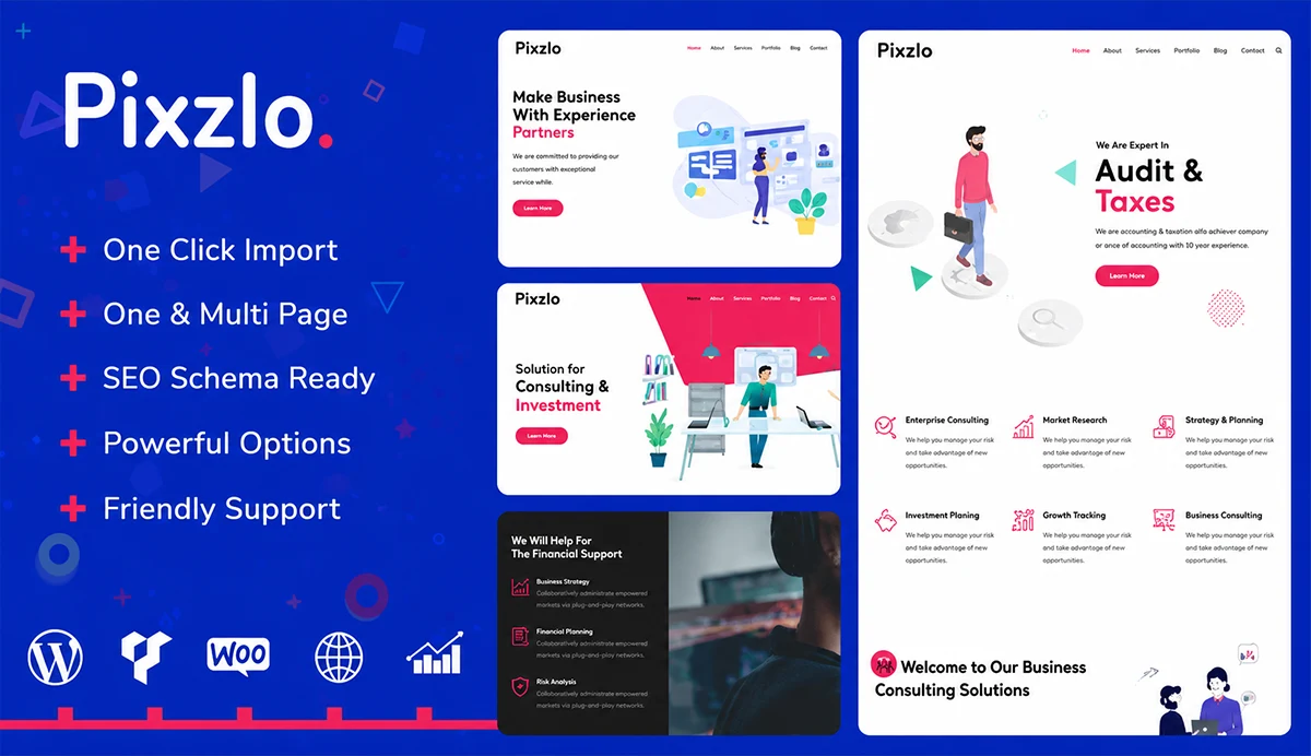 Creative WordPress Theme for Professionals – Pixzlo