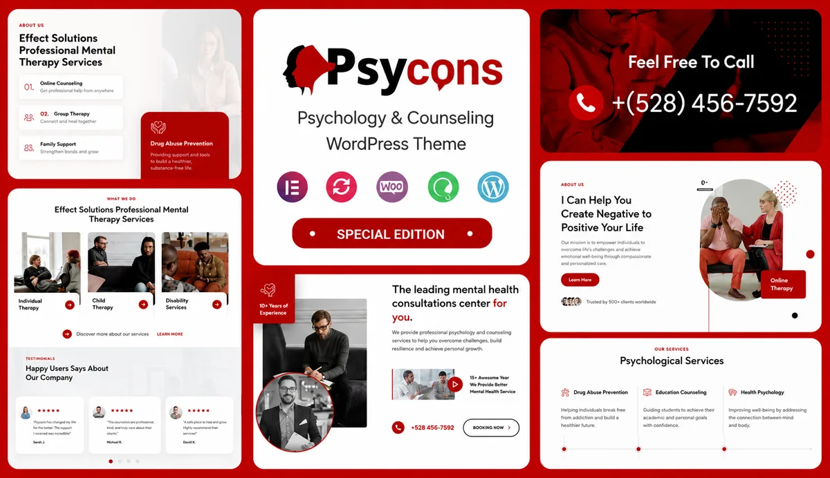 Psychology & Counseling WordPress Theme – Psycons