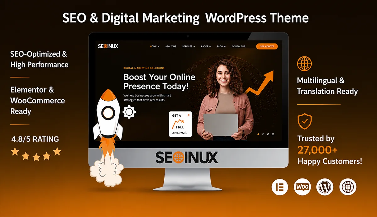 SEO & Digital Marketing Agency WordPress Theme – Seoinux