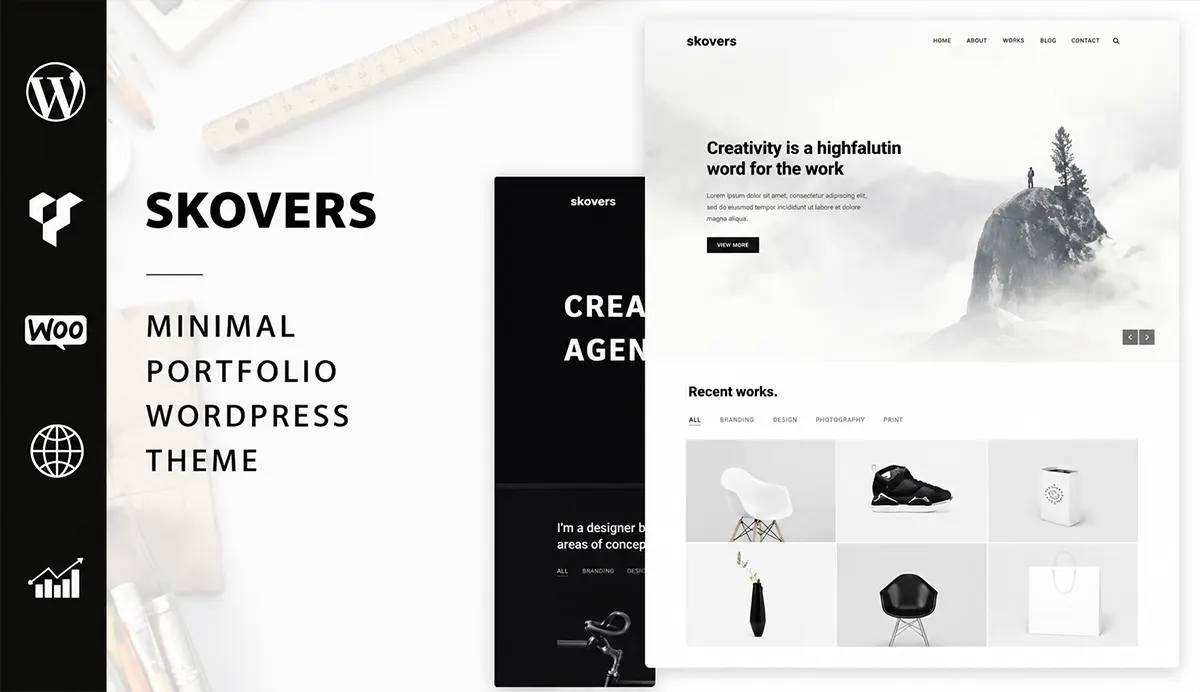 Skovers – Minimal Portfolio WordPress Theme