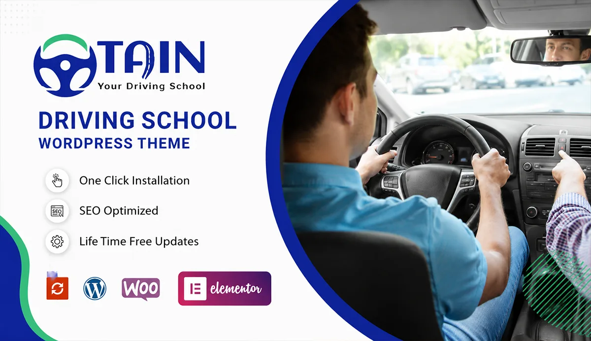 Driving School WordPress Theme – Tain