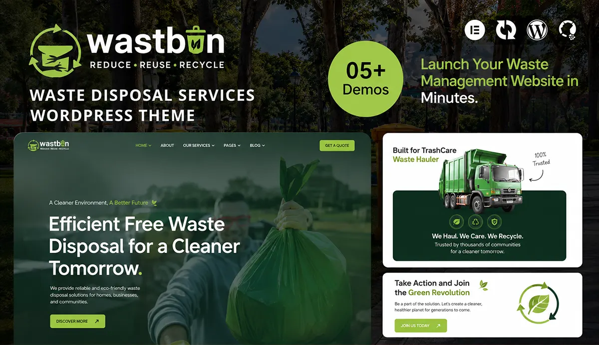 Wastbin – Waste Disposal Services WordPress Theme