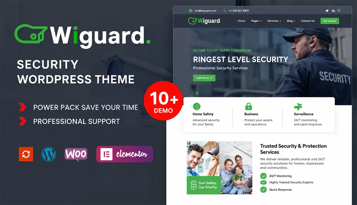 CCTV, Security & Surveillance WordPress Theme – Wiguard