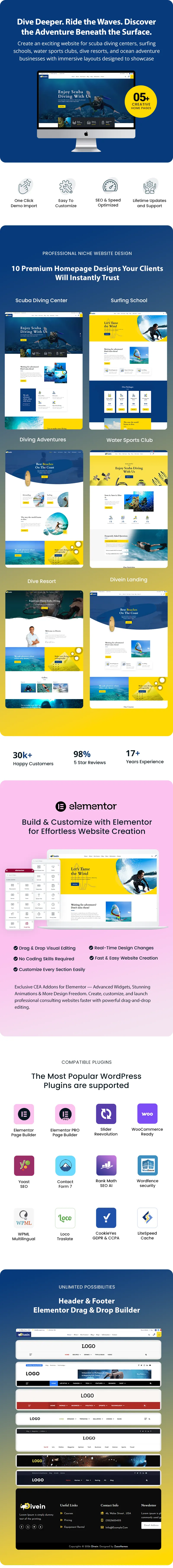 Scuba diving WordPress theme