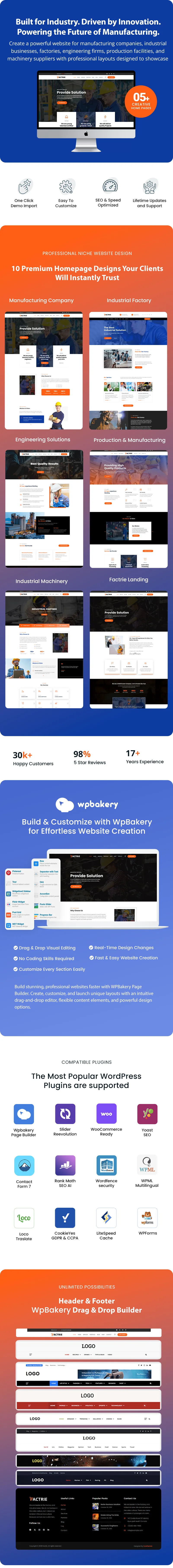 Manufacturing company WordPress theme