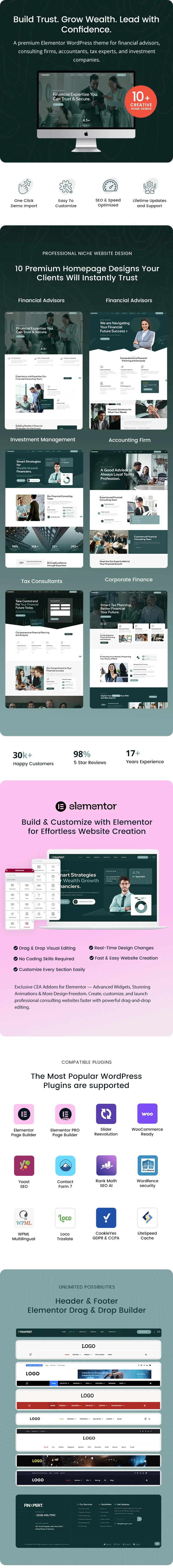 Finance company WordPress theme