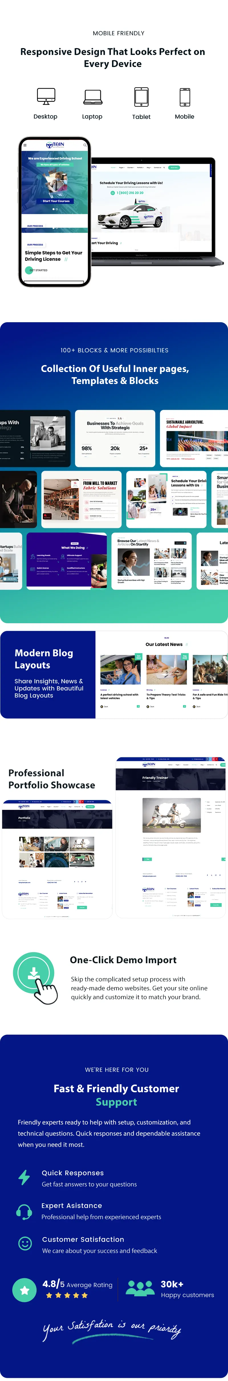 Driving instructor WordPress theme