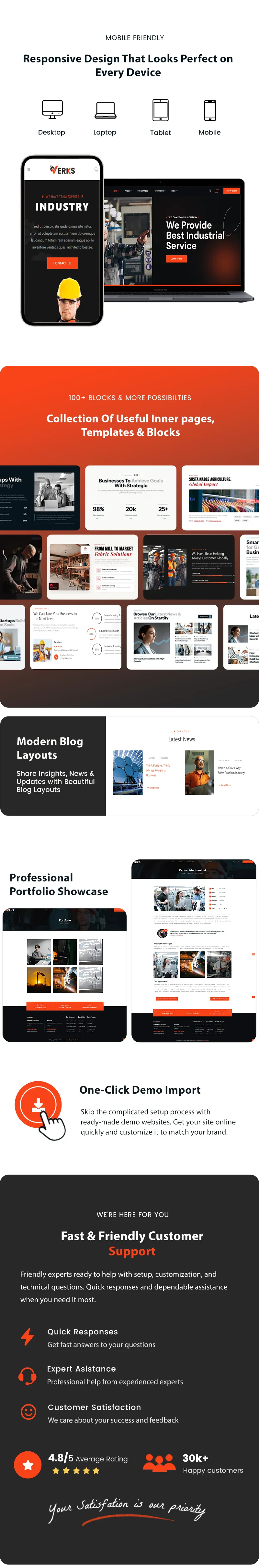 Manufacturing company WordPress theme