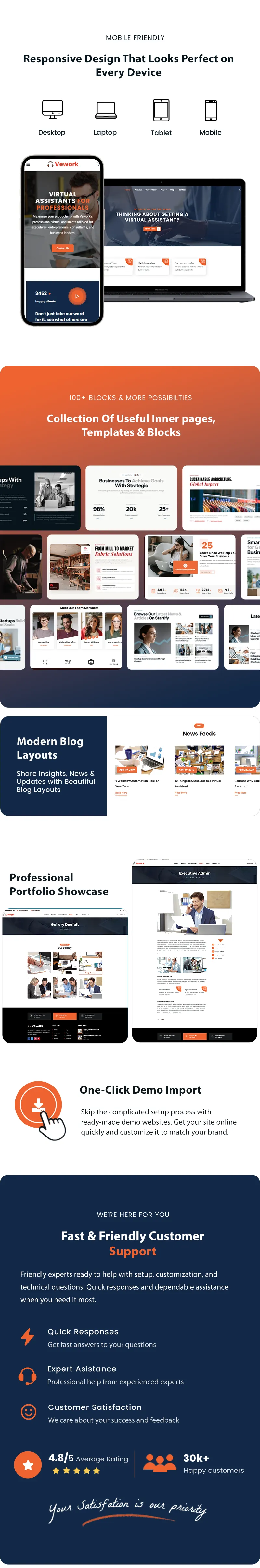 Remote assistant business website